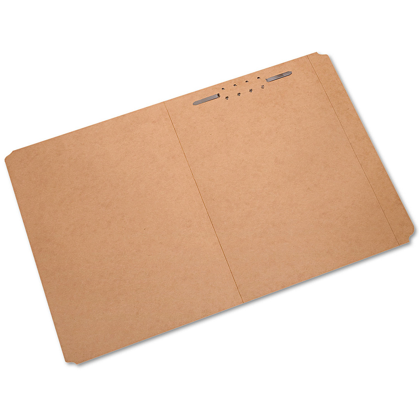 AbilityOne 7530008893555 SKILCRAFT Medium-Duty Kraft Fastener Folder, 1 Fastener, Letter Size, Kraft Exterior, 100/Box