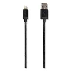NXT Technologies Braided Apple Lightning Cable to USB-A Cable, 4 ft, Black (24383998)