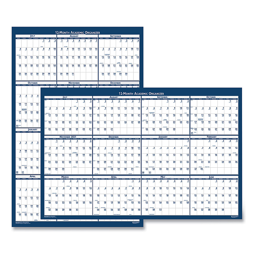 House of Doolittle Academic Year Recycled Poster Style Reversible/Erasable Yearly Wall Calendar, 24 x 37, 12-Month (July to June): 2022 to 2023 (395)