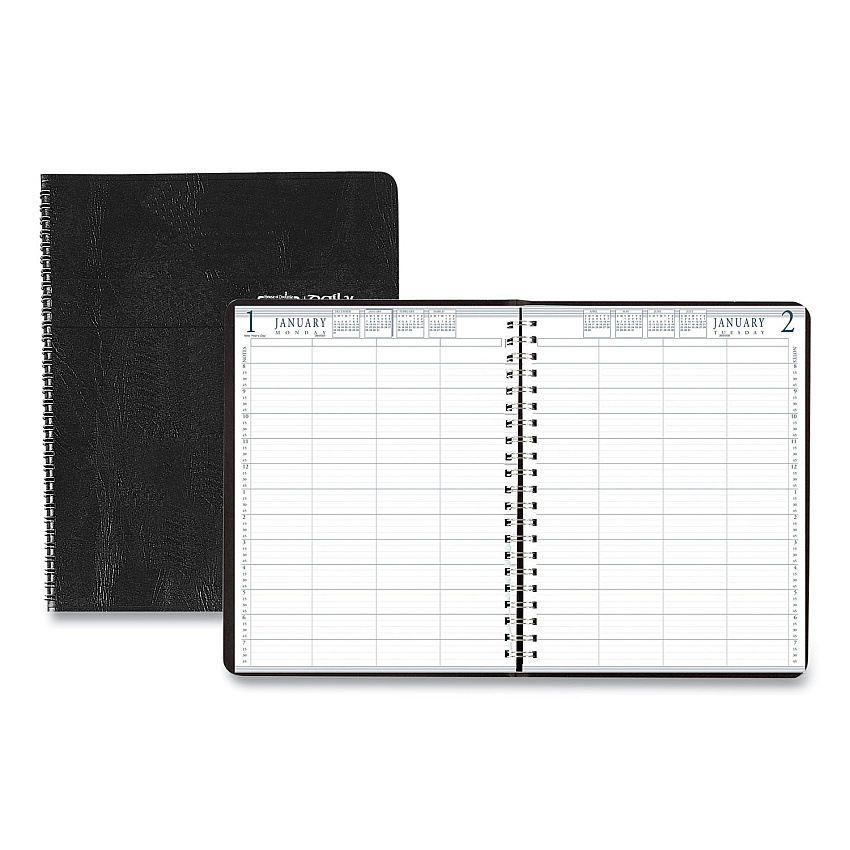 House of Doolittle Four-Person Group Practice Daily Appointment Book, 11 x 8.5, Black Cover, 12-Month (Jan to Dec): 2023 (28202)