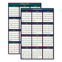 House of Doolittle Four Seasons Business/Academic Recycled Wall Calendar, 24 x 37, 12-Month (July-June): 2022-2023, 12-Month (Jan to Dec): 2023 (390)