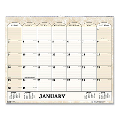 House of Doolittle Recycled Monthly Horizontal Wall Calendar, Marble Stone Artwork, 14.88 x 12, White/Sand Sheets, 12-Month (Jan to Dec): 2023 (319)