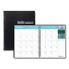 House of Doolittle Earthscapes Recycled Ruled Monthly Planner, Landscapes Color Photos, 11 x 8.5, Black Cover, 14-Month (Dec-Jan): 2022-2024 (26402)