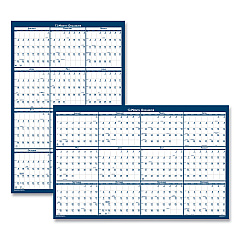 House of Doolittle Recycled Poster Style Reversible/Erasable Yearly Wall Calendar, 32 x 48, White/Blue/Gray Sheets, 12-Month (Jan to Dec): 2023 (3961)