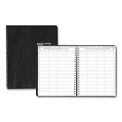 House of Doolittle Eight-Person Group Practice Daily Appointment Book, 11 x 8.5, Black Cover, 12-Month (Jan to Dec): 2023 (28102)