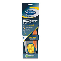 Dr. Scholl's Pain Relief Orthotic Heavy Duty Support Insoles, Men Sizes 8 to 14, Gray/Blue/Orange/Yellow, Pair (59048)