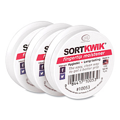 LEE Sortkwik Fingertip Moisteners, 0.38 oz, Pink, 3/Pack (10053)