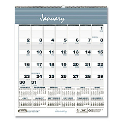 House of Doolittle Bar Harbor Recycled Wirebound Monthly Wall Calendar, 6 x 7, White/Blue/Gray Sheets, 12-Month (Jan-Dec): 2023 (330)