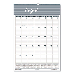 House of Doolittle Bar Harbor Recycled Wirebound Monthly Wall Calendar, 15.5 x 22, White/Blue/Gray Sheets, 12-Month (Aug-July): 2022-2023 (353)