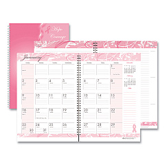 House of Doolittle Breast Cancer Awareness Recycled Ruled Monthly Planner/Journal, 10 x 7, Pink Cover, 12-Month (Jan to Dec): 2023 (5226)