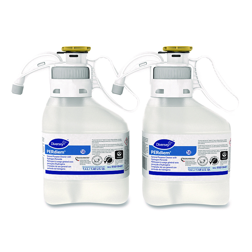 Diversey PERdiem Concentrated General Cleaner with Hydrogen Peroxide, 47.34 oz, Bottle, 2/Carton (95019481)