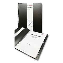 Universal Monthly Planner, 11 x 8, Black Cover, 14-Month (Dec to Jan): 2022 to 2024 (UNV71001)