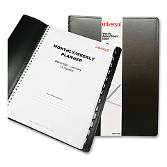 Universal Weekly Planner, 11 x 8, Black Cover, 14-Month (Dec to Jan): 2022 to 2024 (UNV71000)