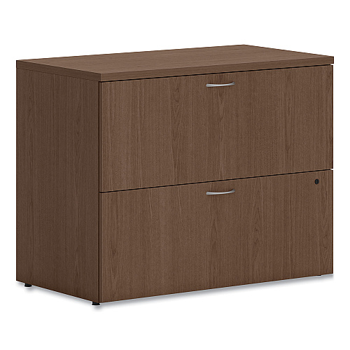 HON Mod Lateral File, 2 Legal/Letter-Size File Drawers, Sepia Walnut, 36" x 20" x 29" (LLF3620L2LE1)