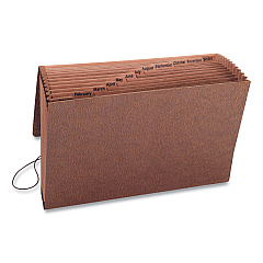 Smead TUFF Expanding Wallet, 12 Sections, Elastic Cord Closure, 1/12-Cut Tabs, Legal Size, Redrope (70390)