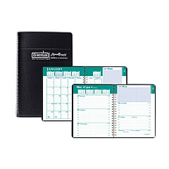 House of Doolittle Express Track Recycled Weekly Appointment Book/Monthly Planner, 8 x 5, Black Cover, 13-Month (Jan to Jan): 2023 to 2024 (29402)