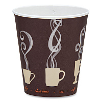 SOLO Thermoguard Insulated Paper Hot Cups, 12 oz, Steam Print, 600/Carton (DWTG12ST)