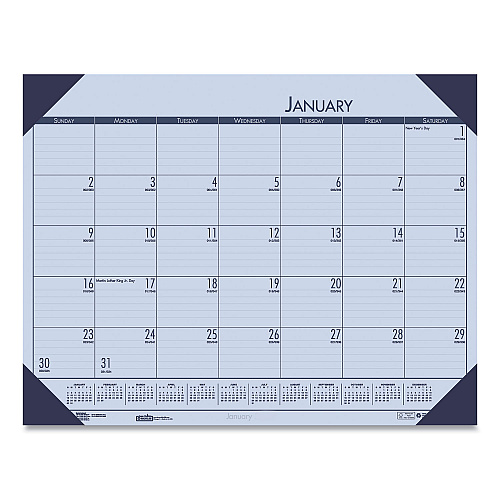 House of Doolittle EcoTones Recycled Monthly Desk Pad Calendar, 22 x 17, Sunset Orchid Sheets, Cordovan Corners, 12-Month (Jan to Dec): 2023 (12473)