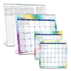 House of Doolittle Recycled Cosmos Tent Calendar, Cosmos Artwork, 6 x 6, White/Blue/Multicolor Sheets, 2023 (3639)