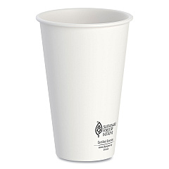 SOLO Thermoguard Insulated Paper Hot Cups, 16 oz, White Sustainable Forest Print, 600/Carton (DWTG16W)