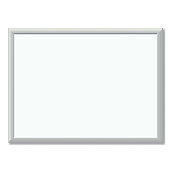 U Brands Melamine Dry Erase Board, 24 x 18, White Surface, Silver Frame (030U0001)