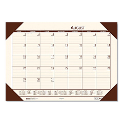 House of Doolittle EcoTones Recycled Academic Desk Pad Calendar, 18.5 x 13, Cream Sheets, Brown Corners, 12-Month (Aug to July): 2022 to 2023 (012541)