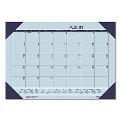 House of Doolittle EcoTones Recycled Academic Desk Pad Calendar, 18.5 x 13, Orchid Sheets, Cordovan Corners, 12-Month (Aug-July): 2022-2023 (012573)