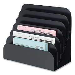 CONTROLTEK Trays, 6 Compartments, 8.25 x 7.25 x 4, Heavy Gauge Steel, Black (500075)