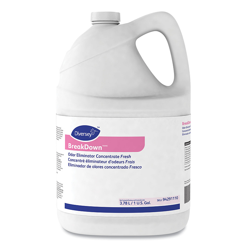 Diversey Breakdown Odor Eliminator, Fresh Scent, Liquid, 1 gal Bottle (94291110)