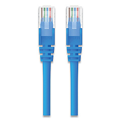 Belkin CAT6 UTP Computer Patch Cable, RJ45 Connectors, 7 ft, Blue (A3L98B07BLUS)