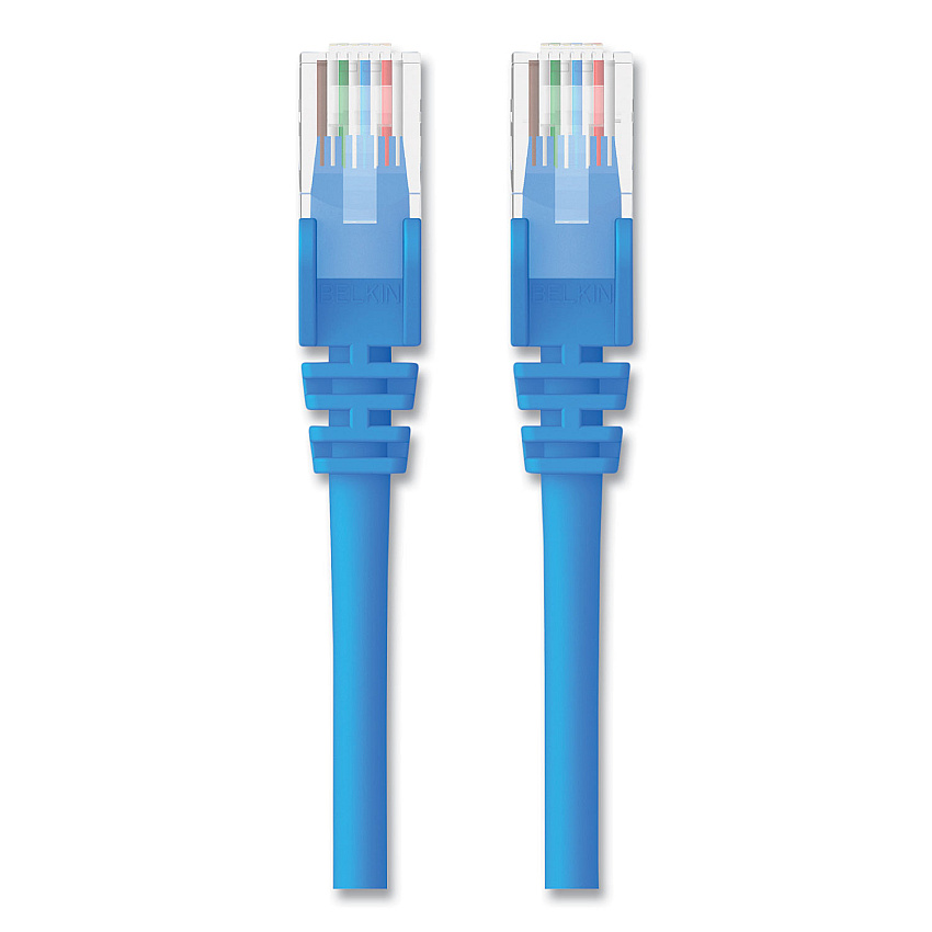 Belkin CAT6 UTP Computer Patch Cable, RJ45 Connectors, 25 ft, Blue (A3L98B25BLUS)