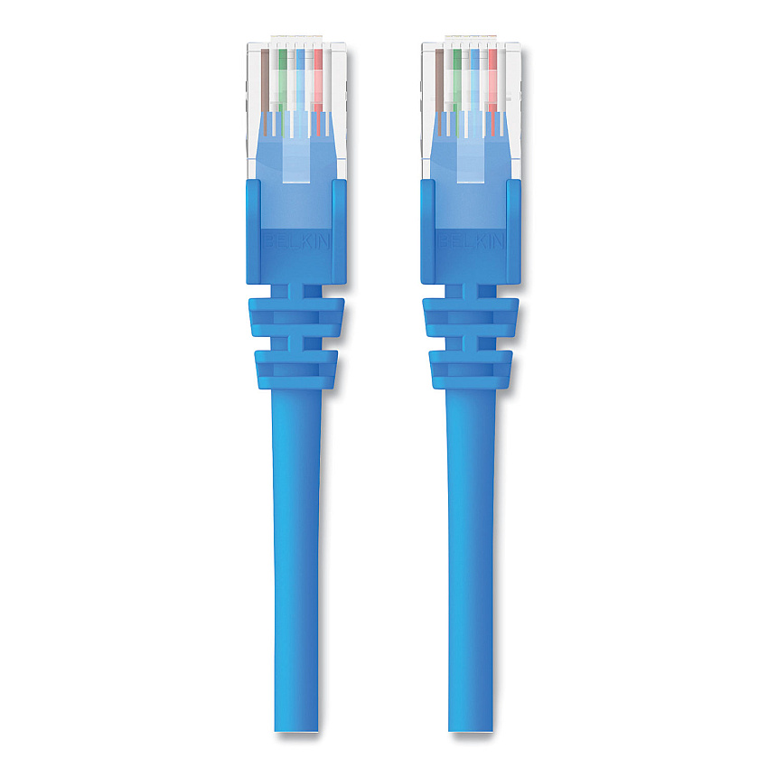Belkin CAT6 UTP Computer Patch Cable, RJ45 Connectors, 2 ft, Blue (A3L98002BLUS)