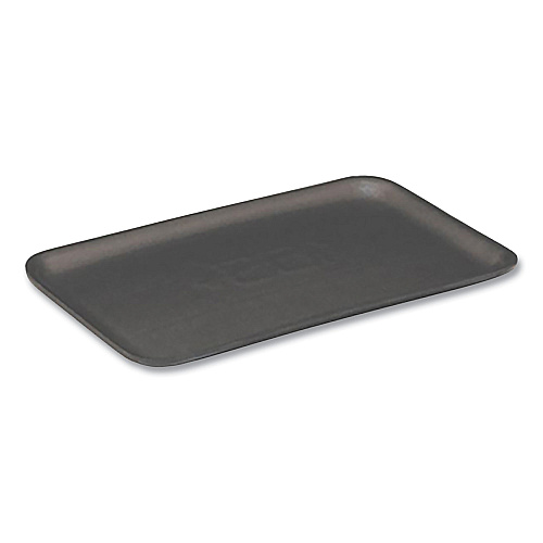 Pactiv Evergreen Supermarket Tray, #7S, 5.63 x 14.16 x 0.67, Black, 250/Carton (0TFB07S00000)