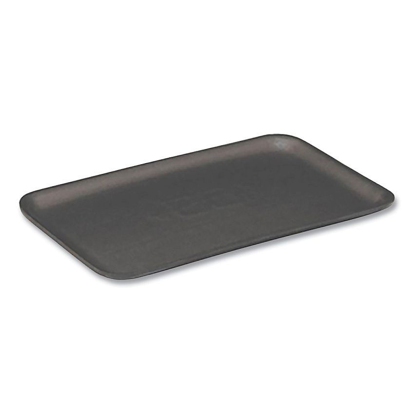 Pactiv Evergreen Supermarket Tray, #7S, 5.63 x 14.16 x 0.67, Black, 250/Carton (0TFB07S00000)