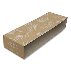 Fiber Container Sleeves, World Centric Leaf Design, 10", Natural, 800/Carton (SLPATR60)