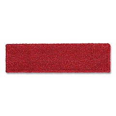 Rubbermaid Commercial Adaptable Flat Mop Pads, Microfiber, 19.5 x 5.5, Red, 12/Carton (2132423)