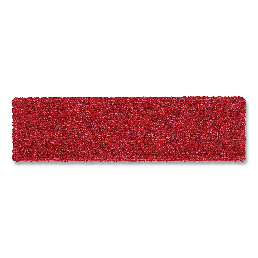 Rubbermaid Commercial Adaptable Flat Mop Pads, Microfiber, 19.5 x 5.5, Red, 12/Carton (2132423)