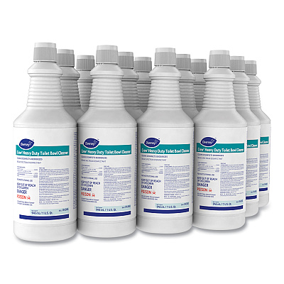 Diversey Crew Heavy Duty Toilet Bowl Cleaner, Minty, 32 oz Squeeze Bottle, 12/Carton (04560)