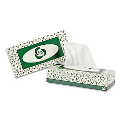 Eco Green Recycled Two-Ply Facial Tissue, White, 150 Sheets/Box, 20 Boxes/Carton (EF150)