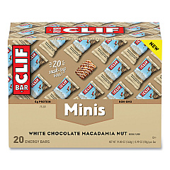 CLIF Bar Energy Bar Minis, White Chocolate Macadamia Nut, 1 oz, 20/Box (CCC37295)