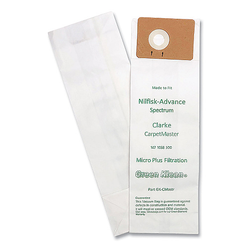 Green Klean Replacement Vacuum Bags, Fits Advance Spectrum/Clarke CarpetMaster, 10/Pack (CMASTRP)