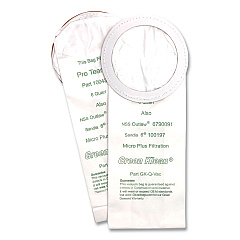 Green Klean Replacement Vacuum Bags, Fits NSS Outlaw/ProTeam QuarterVac/Sandia/Sanitaire, 10/Pack (QVACP)