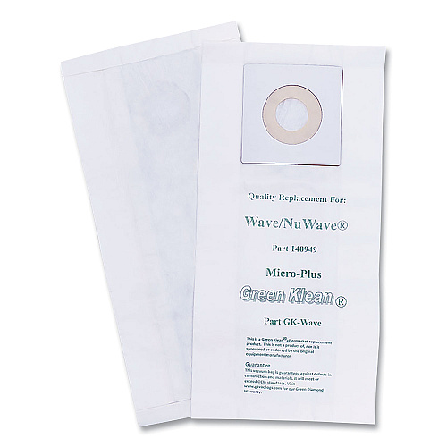 Green Klean Replacement Vacuum Bags, Fits Windsor Chariot iVac/Nuwave, 10/Pack (WAVEP)