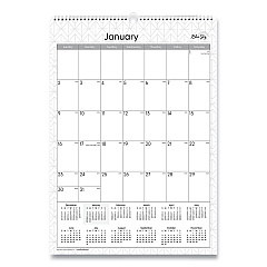 Blue Sky Enterprise Wall Calendar, Enterprise Geometric Artwork, 12 x 17, White/Gray Sheets, 12-Month (Jan to Dec): 2023 (117373)