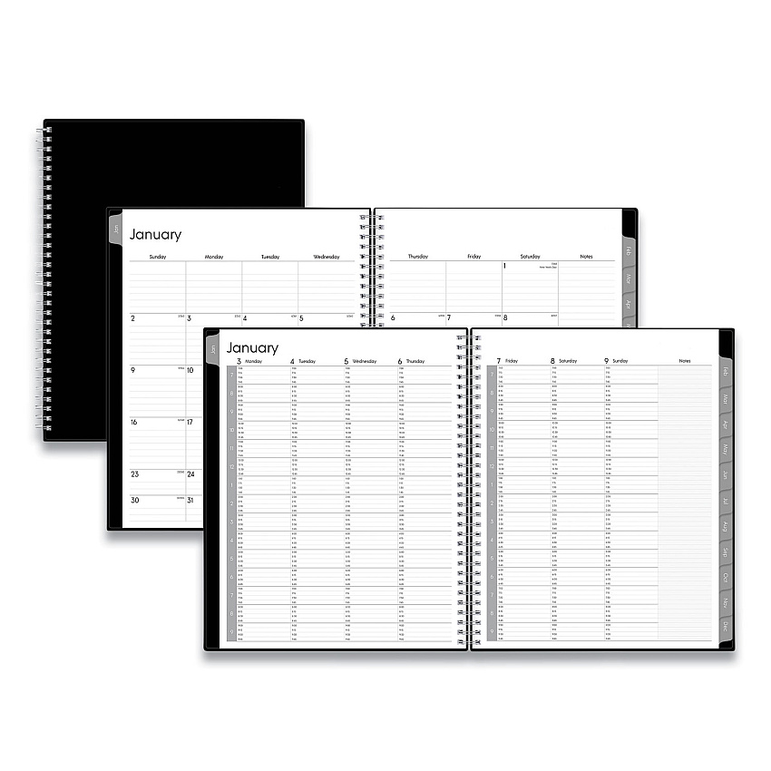 Blue Sky Enterprise Weekly Appointment Planner, Enterprise Formatting, 11 x 8.5, Black Cover, 12-Month (Jan to Dec): 2023 (111289)