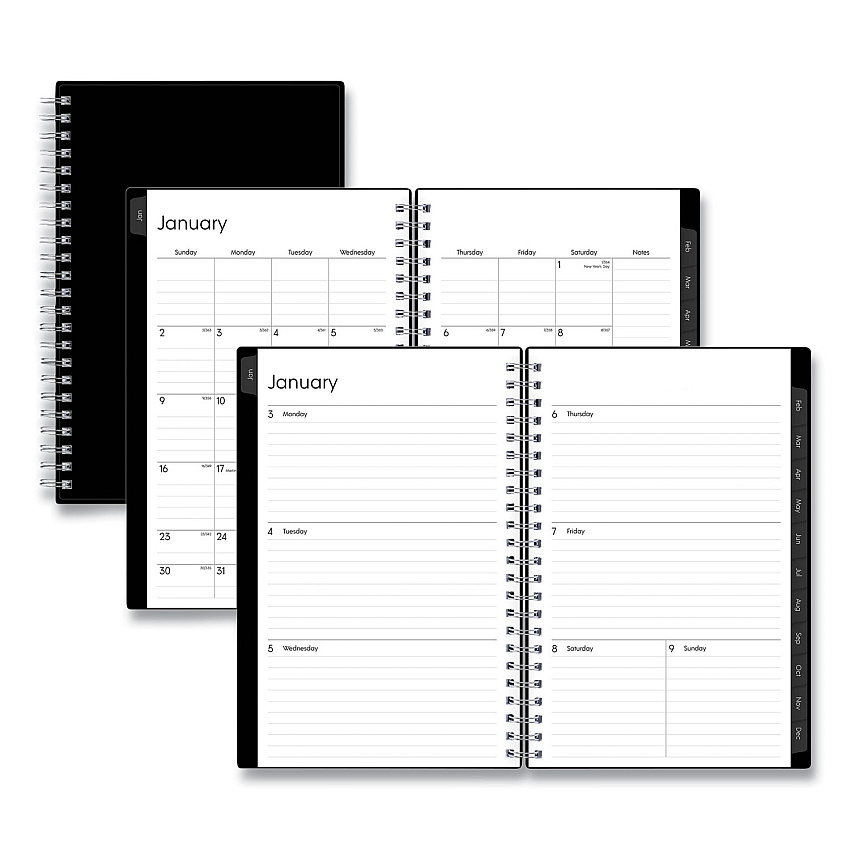 Blue Sky Enterprise Weekly/Monthly Planner, Enterprise Formatting, 8 x 5, Black Cover, 12-Month (Jan to Dec): 2023 (111291)