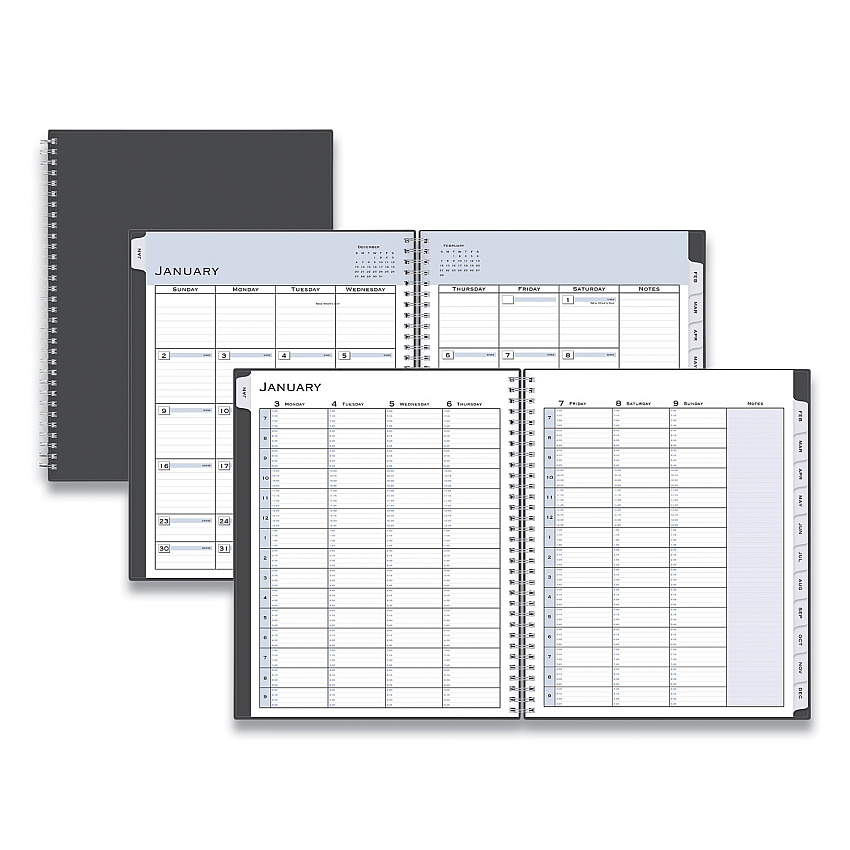 Blue Sky Passages Appointment Planner, 11 x 8.5, Charcoal Cover, 12-Month (Jan to Dec): 2023 (100009)