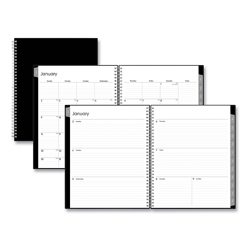 Blue Sky Enterprise Weekly/Monthly Planner, Enterprise Formatting, 11 x 8.5, Black Cover, 12-Month (Jan to Dec): 2023 (111288)