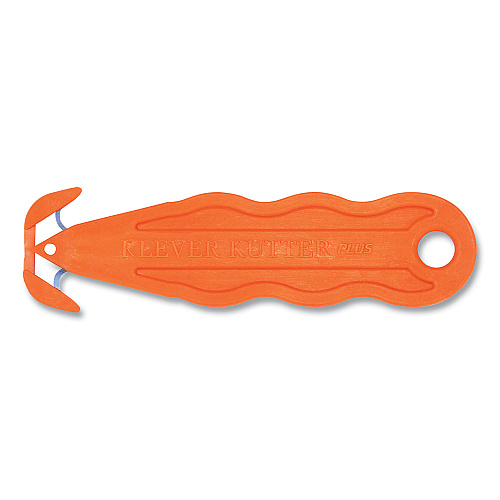Klever Kutter Kurve Blade Plus Safety Cutter, 5.75" Handle, Orange, 10/Box (PLS100G)