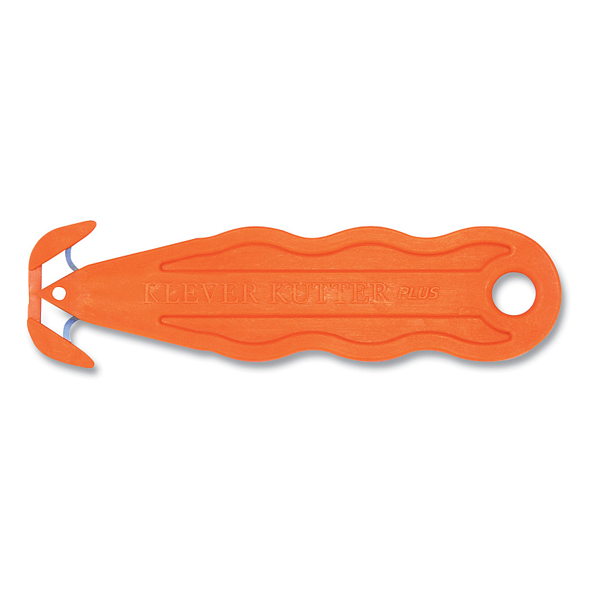 Klever Kutter Kurve Blade Plus Safety Cutter, 5.75" Handle, Orange, 10/Box (PLS100G)